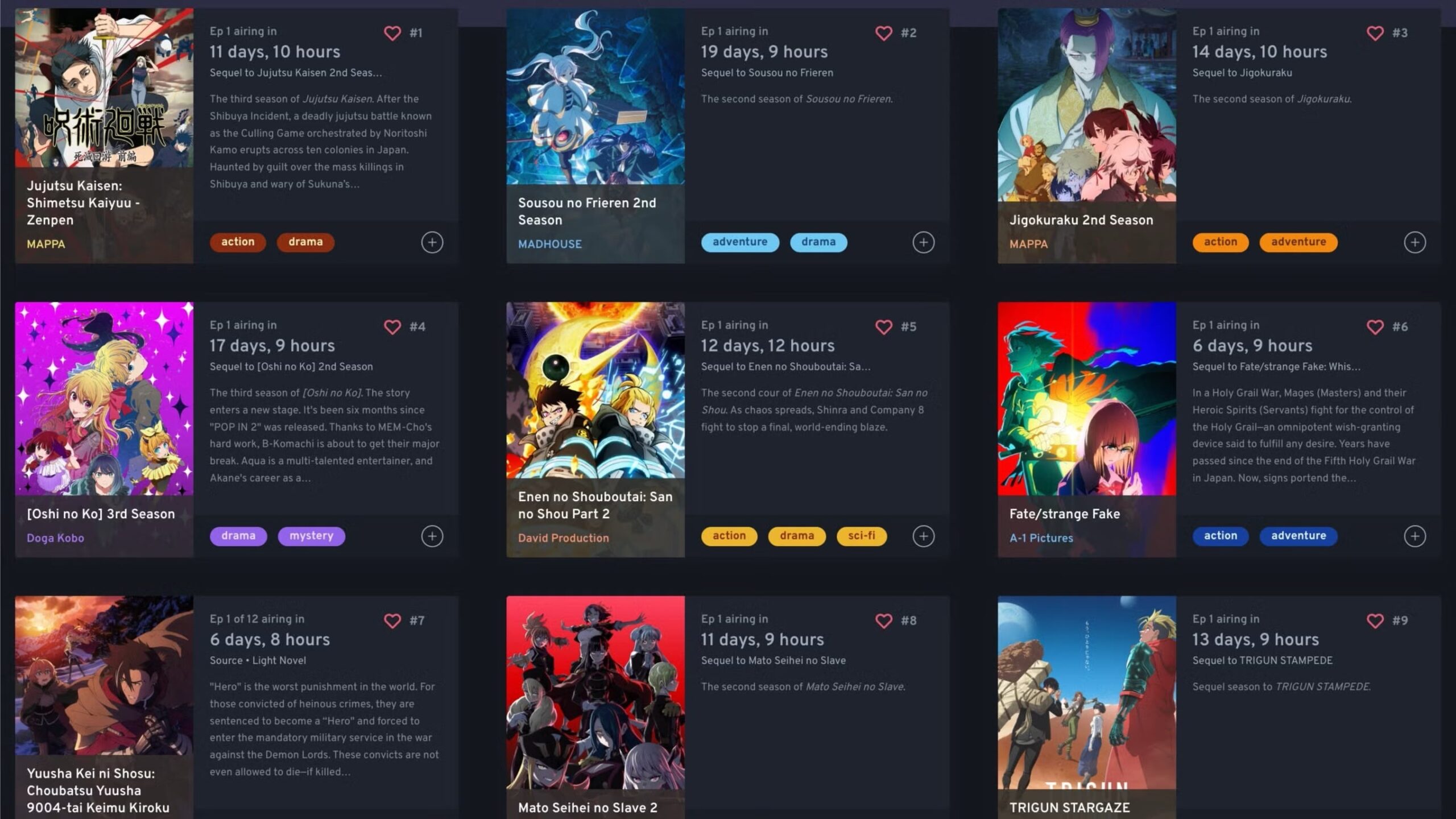 Anime sampler winter