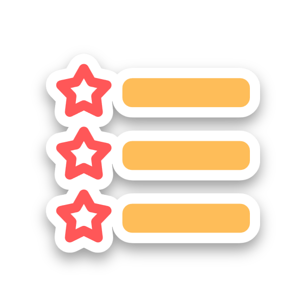 Icons8 features list fill sticker