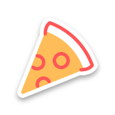 Sticker pizza