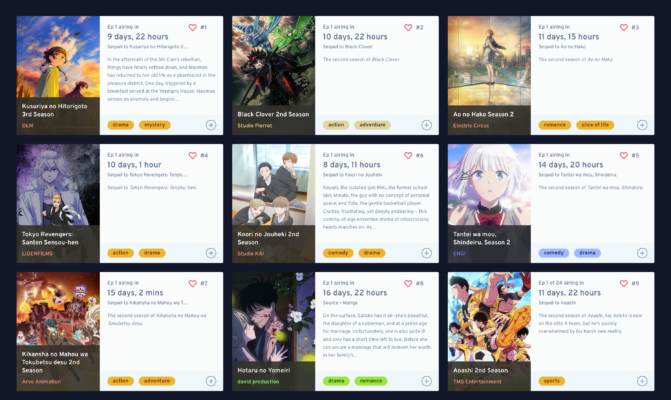 Anime Sampler: Fall 2026